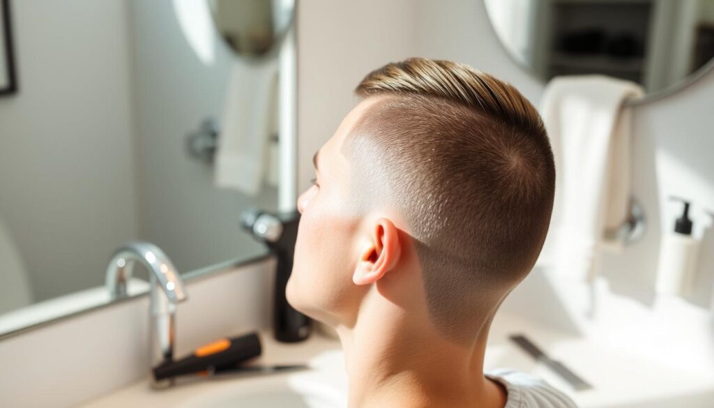 low fade hairstyle maintenance